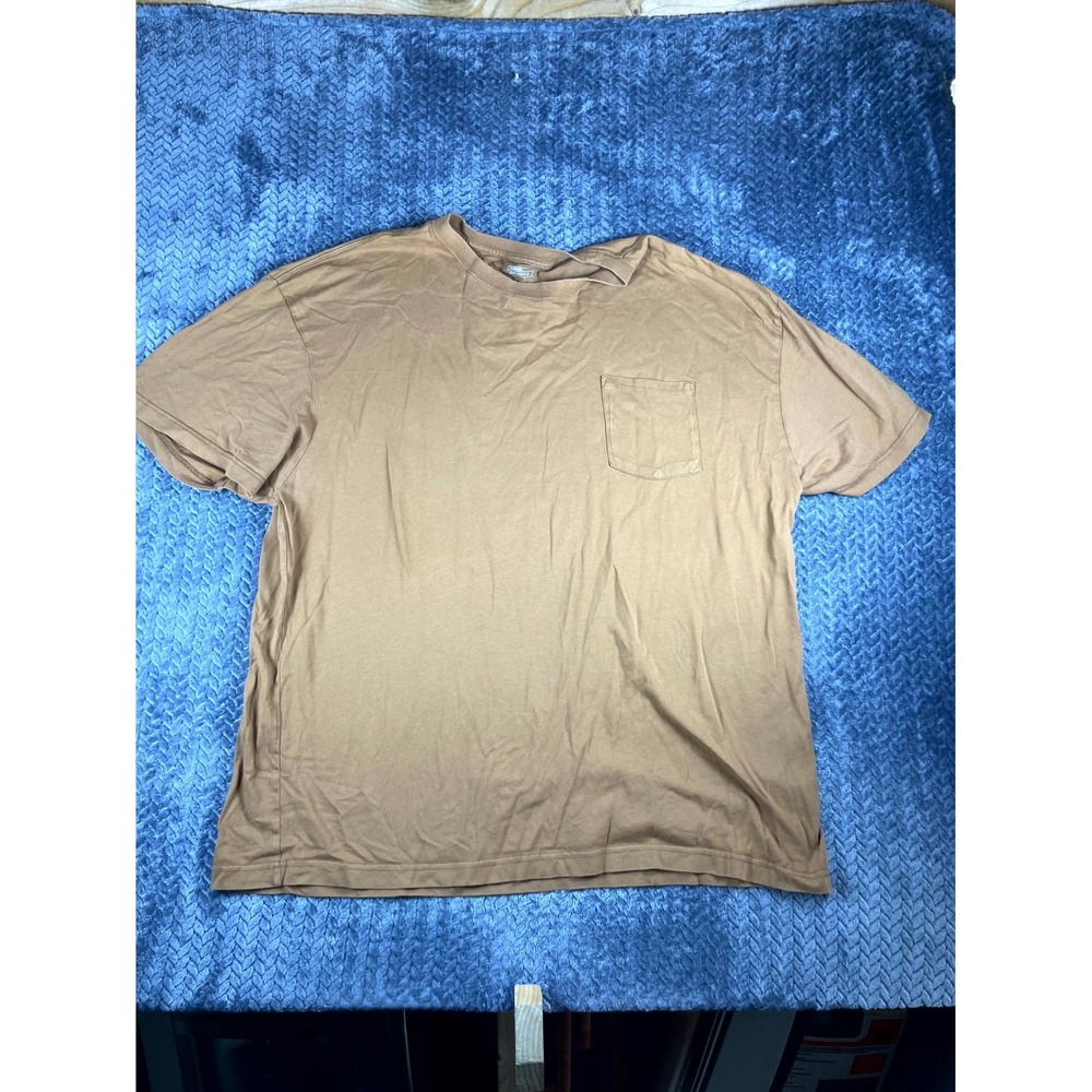 Dickies T Shirt Mens 3XL Brown Cotton Crew Neck Single Chest Pocket Short Sleeve